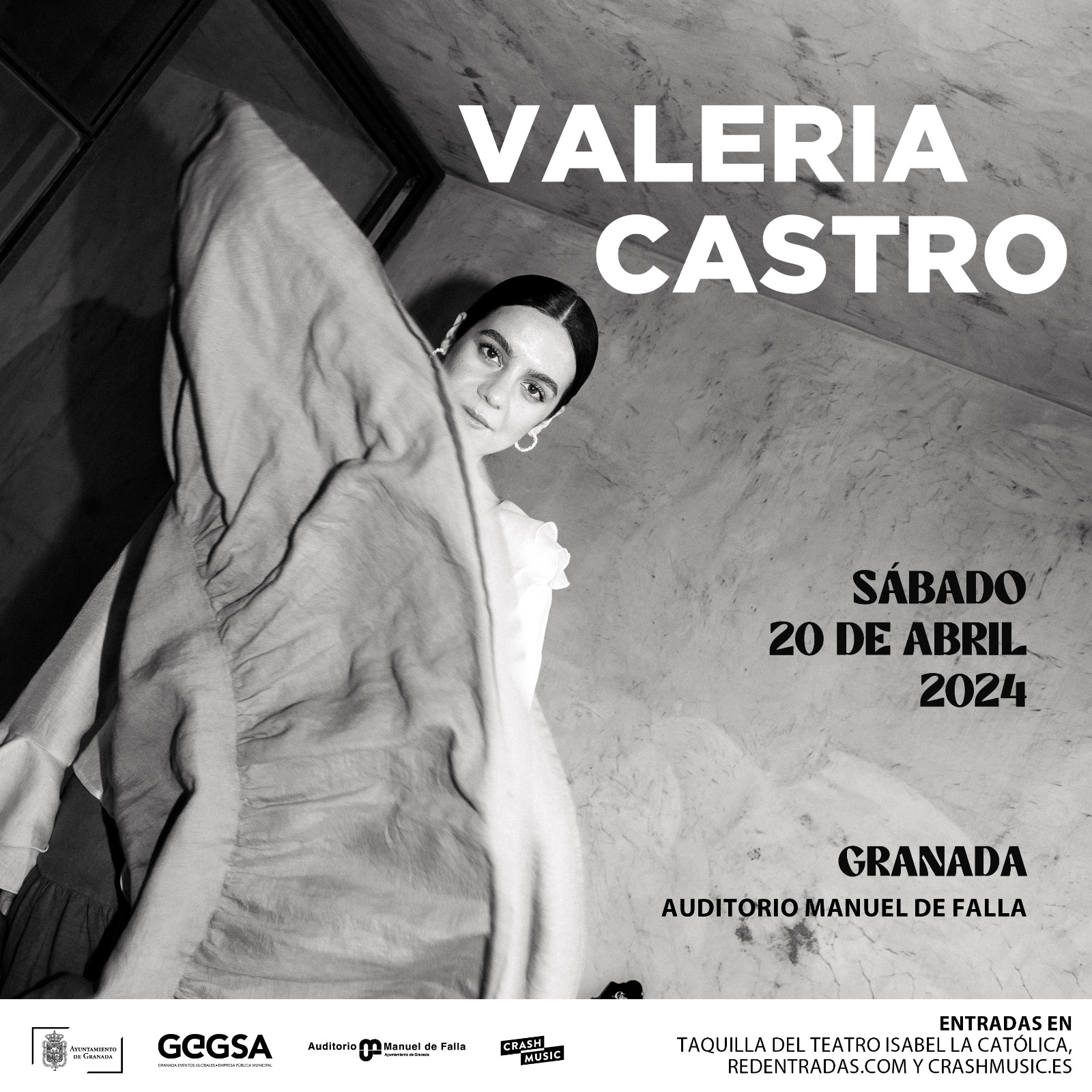 CONCIERTO DE VALERIA CASTRO - GRANADA - AUDITORIO MANUEL DE FALLA - SÁBADO, 20 DE ABRIL 2024