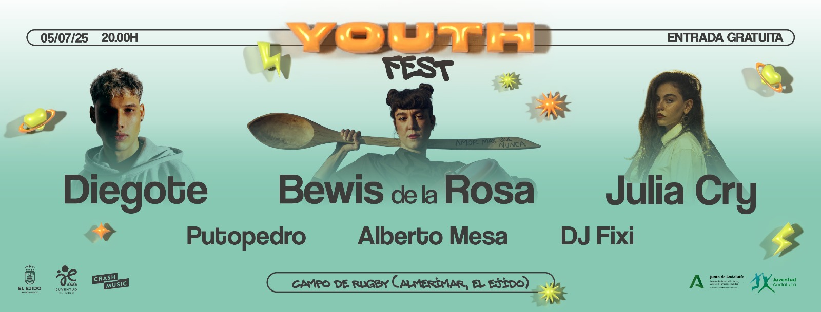 Imagen YOUTH FEST - EL EJIDO - CAMPO DE RUGBY DE ALMERIMAR - SÁBADO, 5 DE JULIO