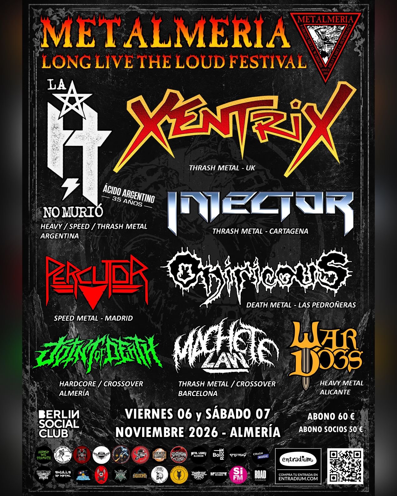 CONCIERTO METALMERÍA - ALMERÍA - SALA BERLÍN SOCIAL CLUB - 6 Y 7 DE NOVIEMBRE