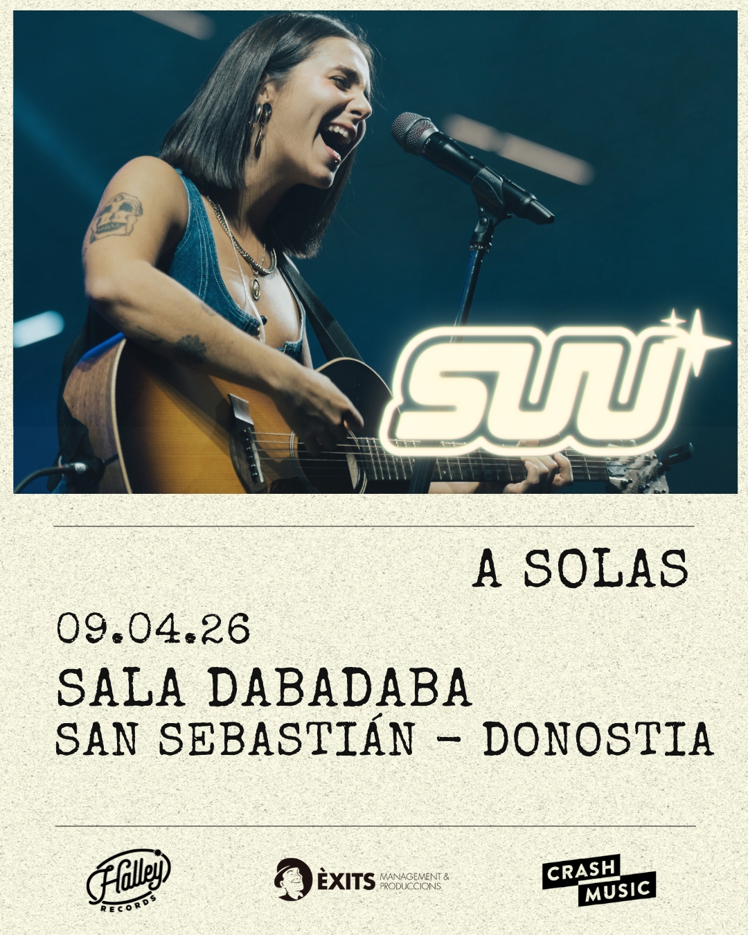 CONCIERTO SUU - SAN SEBASTIÁN - SALA DABADABA - JUEVES 9 DE ABRIL