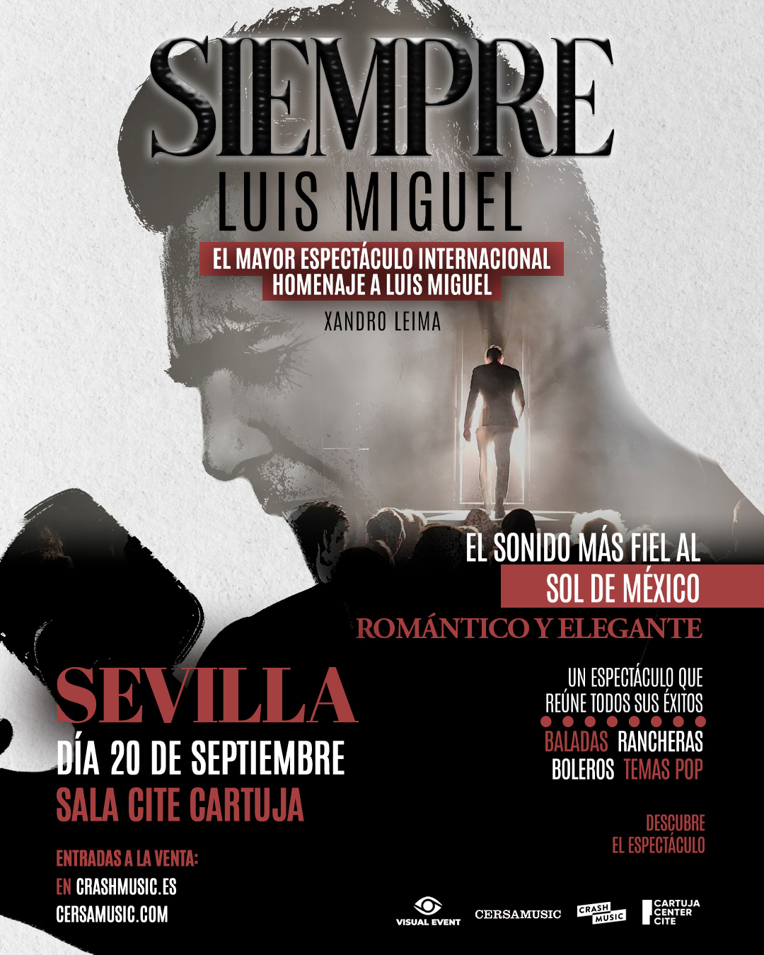 CONCIERTO SIEMPRE LUIS MIGUEL - SEVILLA - SALA CITE CARTUJA - DOMINGO 20 DE SEPTIEMBRE