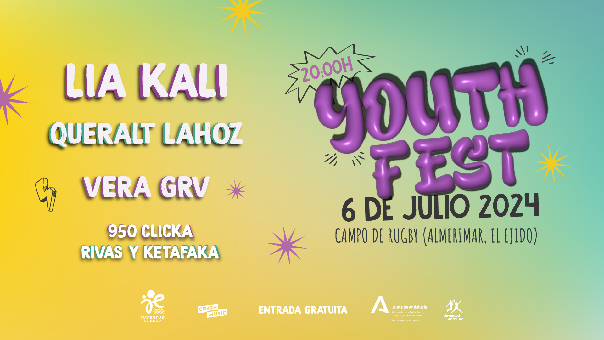 Imagen YOUTH FEST - EL EJIDO - CAMPO DE RUGBY ALMERIMAR - SÁBADO, 6 DE JULIO